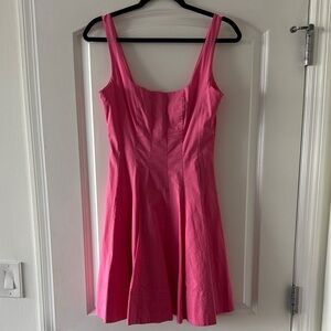 STAUD Elegant Pink Sleeveless Dress